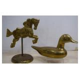 Brass Duck and Carousel Horse