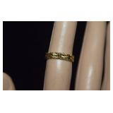 18K Mesh Braided Band Ring   Sz 4-1/2