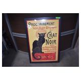 Le Chat Cat French Advertising Poster Framed