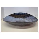 Large Iridescent Glass Decor Centerpiece Bowl