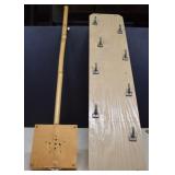 Hillbilly Guitar & 8 Hook Wood Hanging Organizer