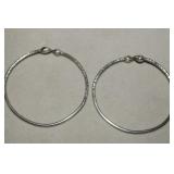 Two Sterling Bangle Bracelets   22g