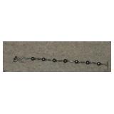 Sterling & Black Pearl Bracelet w/Sterling Bear