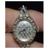 Vtg Ermex Quartz Cocktail Watch w/ Honeycomb