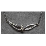 Sterling Snake Chain w/ Curved Bow & Channel Set
