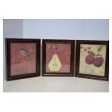 Lot 3 Framed Print Wall Art Decor