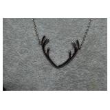Sterling Chain w/ Deer Antler Pendant