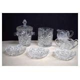 Lovely Collection Of Cut Crystal,Cream & Sugar,