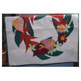 Vintage Hand Stitched Lap Blanket Quilt