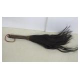 Antique Horse Hair Brush - 22', Wood Handle