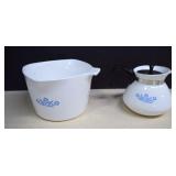 Vtg. Corning Ware Corn Flower 2qt. Sauce Maker &
