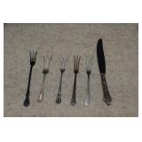 104g Sterling Lemon or Fish Forks & Butter Knife