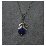 14K Chain/Pendant and Six Ray Star Sapphire Stone