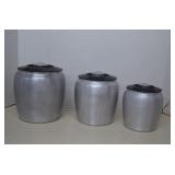 Vintage Kromex Spun Aluminum Kitchen Canisters