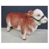 1960's Porcelain Hereford Cow Texas Souvenir