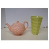 Vintage Hull Pottery Pink Tea Pot  MORE