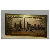 Goldback Dalls/Ft Worth 1/1000th Troy oz 24K Gold