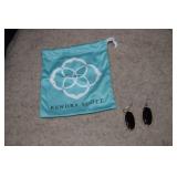 Kendra Scott Elle Black Stone Earrings w/ Bag