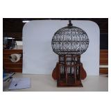 Vintage Hot Air Balloon Shaped Bird Cage