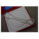 Hand Knotted Pearl Necklace in Box