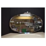 Antique English Beveled Edge Hanging Wall Mirror,