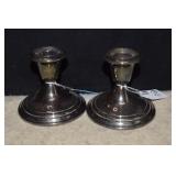 Two Gorham Silverplate Weighted Candle Sticks