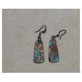 Turquoise/Spiny Oyster Composite Earrings
