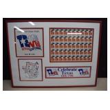 Framed Collection Commemorating The 1986 Texas