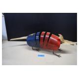 American Flag Armadillo Metal Yard Art