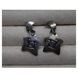 Sterling Moon/Star & Symbol of Life Earrings