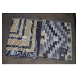 Lot 2 Flat Woven Southwestern Style Rugs NEW