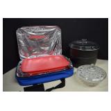 Pyrex Pan and Insulated Carring Bag,Glass Candy