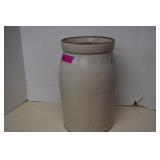 Vintage Salt-Glazed Four Gal. Stoneware Crock