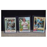Three Pete Rose Cards in Rigid Sleeves