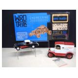 Ertl Diecast Truck Bank,Diecast Corvette & New