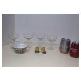 Lot MISC Vintage Salt/Pepper Shakers, Clear Glass