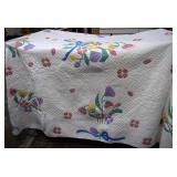 Vtg. Hand Stitched Light Weight Quilt,Great Cond &