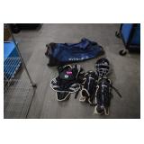 Baseball Catchers Gear in Bag. Lightly Used
