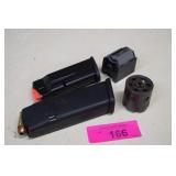 Pistol Clips & Barrel. One Loaded
