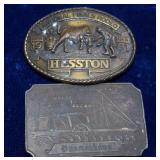 2- Belt Buckles,1981 National Finals Rodeo & Wells