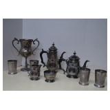 Lot Barker Ellis Made In England Silvertone Tea -