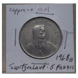 1968B Switzerland 5 Francs - William Tell