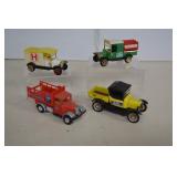 Four Vintage Plastic & Diecast Cars
