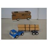 Two Vintage Tootsie Toy Diecast Cars - 5'Camper &