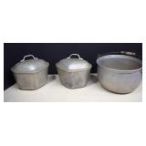 Vtg. Century Silver Seal Cast  Aluminum Pots and