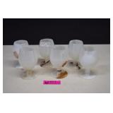 Six Alabaster Goblets
