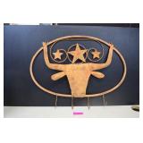 Metal Longhorn/Stars Metal Key Rack