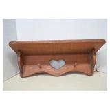 Vintage Heart Wood Wall hanging Shelf Home Decor