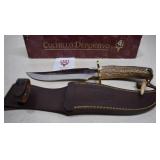 MIB Muela Apache Hunting Knife W/ Stag Deer Antler