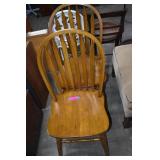Two Oak Windsor Chairs Dining Chairs